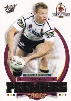 2006 Select Premiers Brisbane Broncos #PC5 David Stagg Front